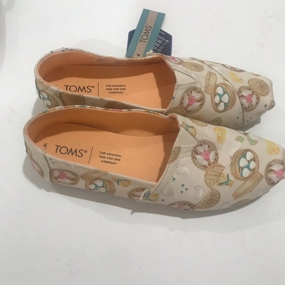 Toms NWT alpargatas natural  dumpling print 7W - Picture 5 of 5
